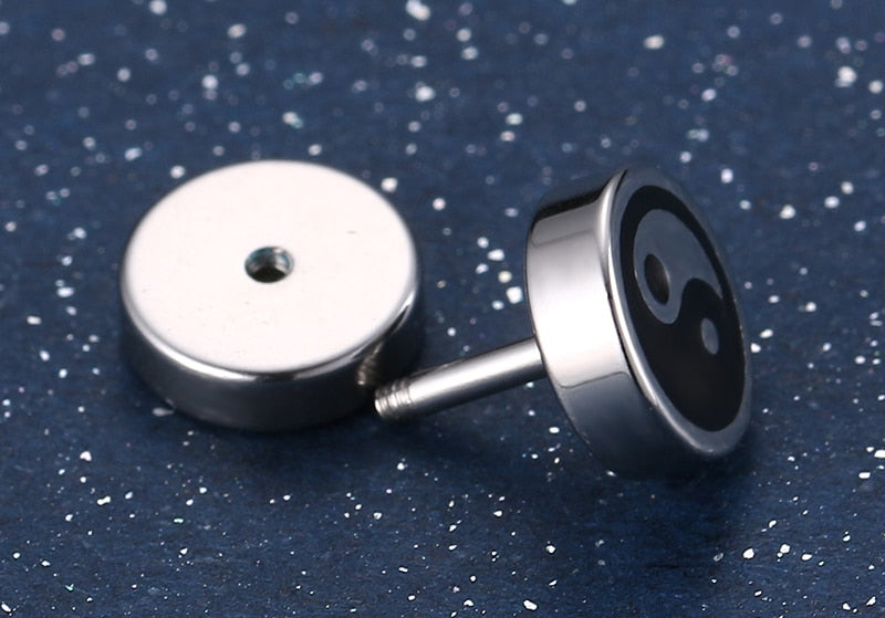 clou d'oreille yin yang