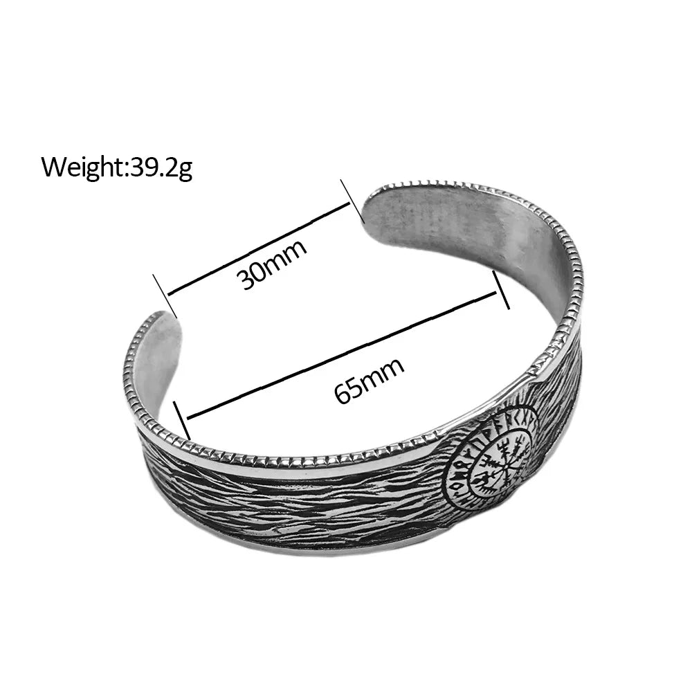 Bracelet Acier Jonc Homme Viking VEGVISIR - Style