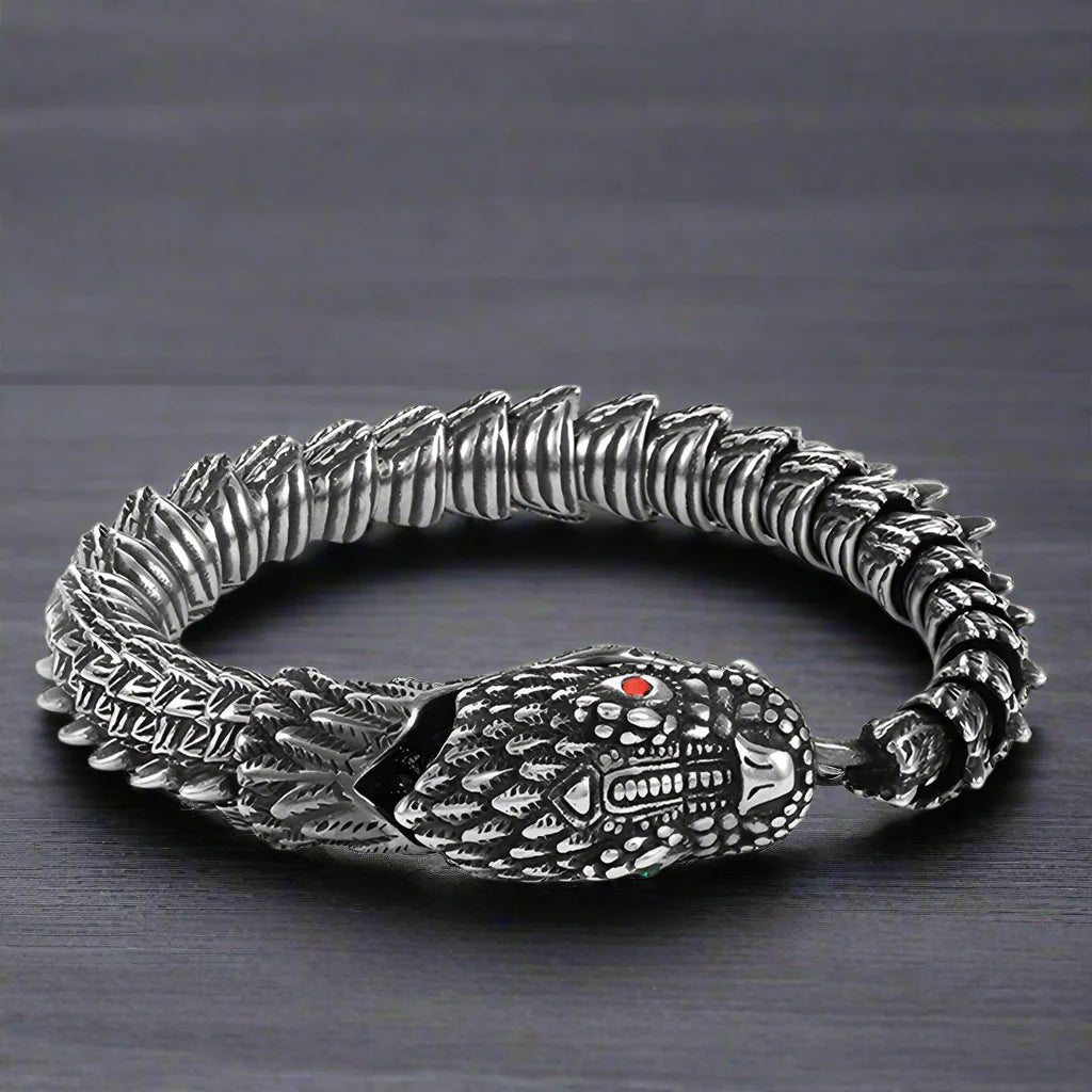 Bracelet Chaîne Homme Viking OUROBOROS - Style B-Snake