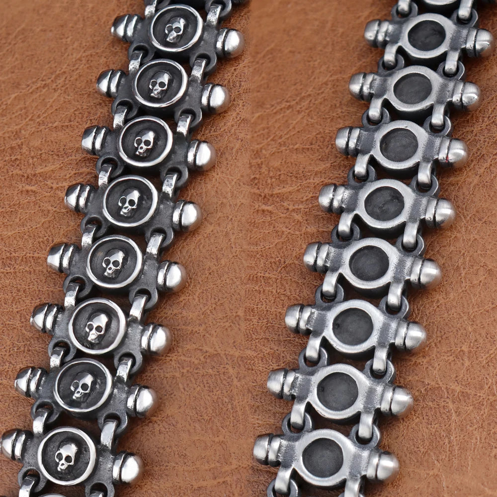 Bracelet Chaîne Moto Homme TETE DE MORT - Style