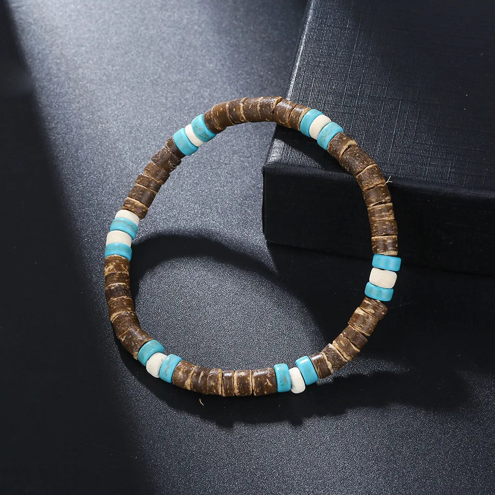 Bracelet Homme Perle TURQUOISE & BOIS
