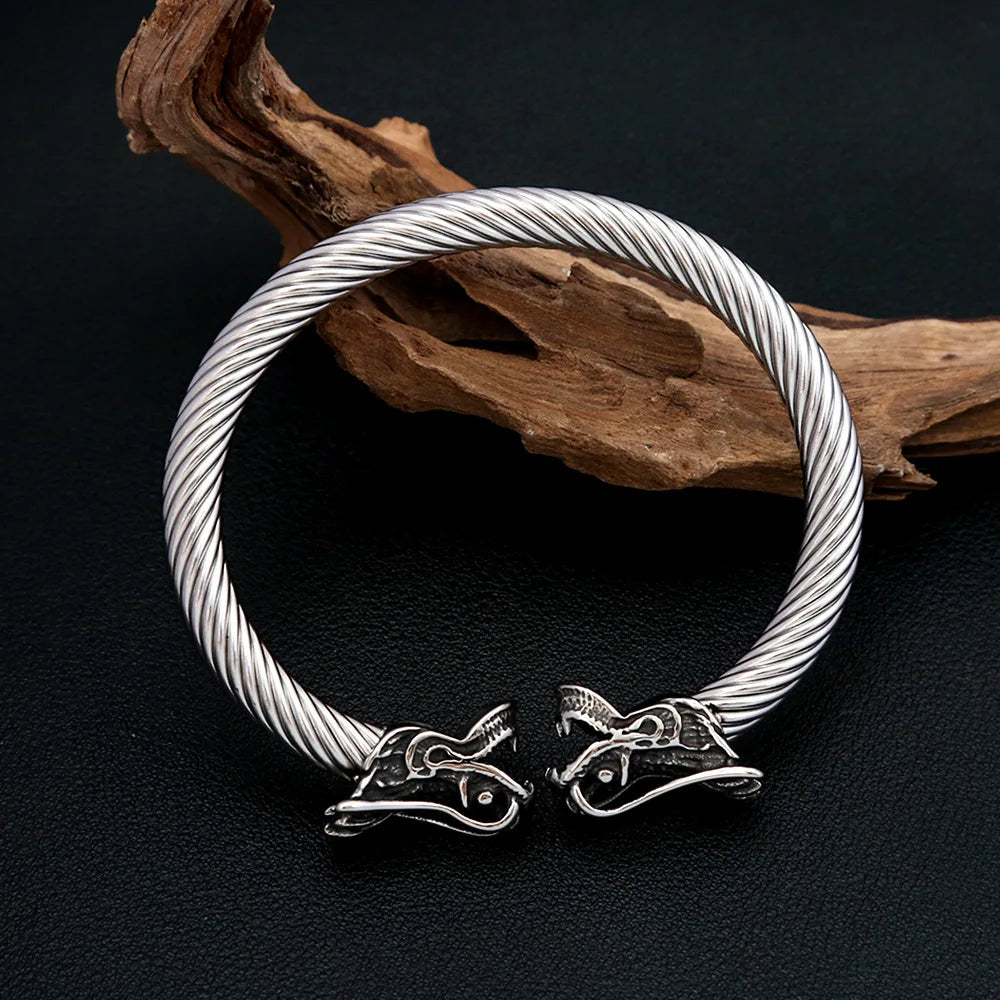 Bracelet Jonc Homme DRAGON VIKING - Style