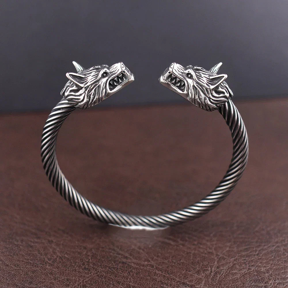 Bracelet Jonc Homme LOUP VIKING - Style