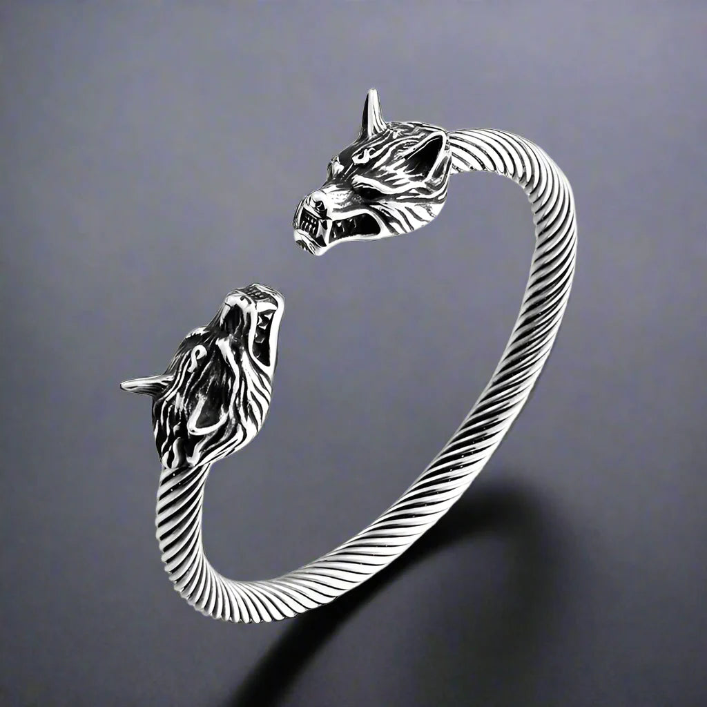 Bracelet Jonc Homme LOUP VIKING - Style