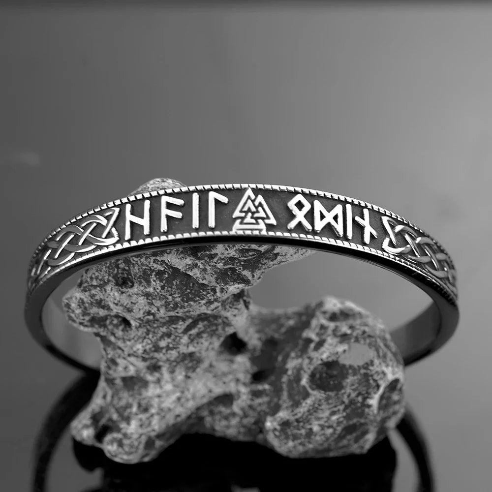 Bracelet Jonc Homme RUNES VALKNUT VIKING