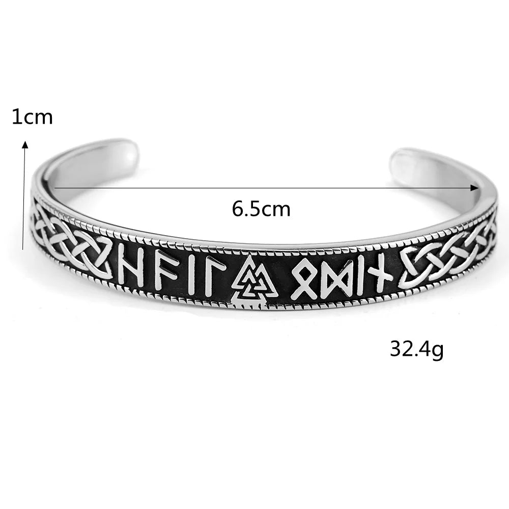Bracelet Jonc Homme RUNES VALKNUT VIKING
