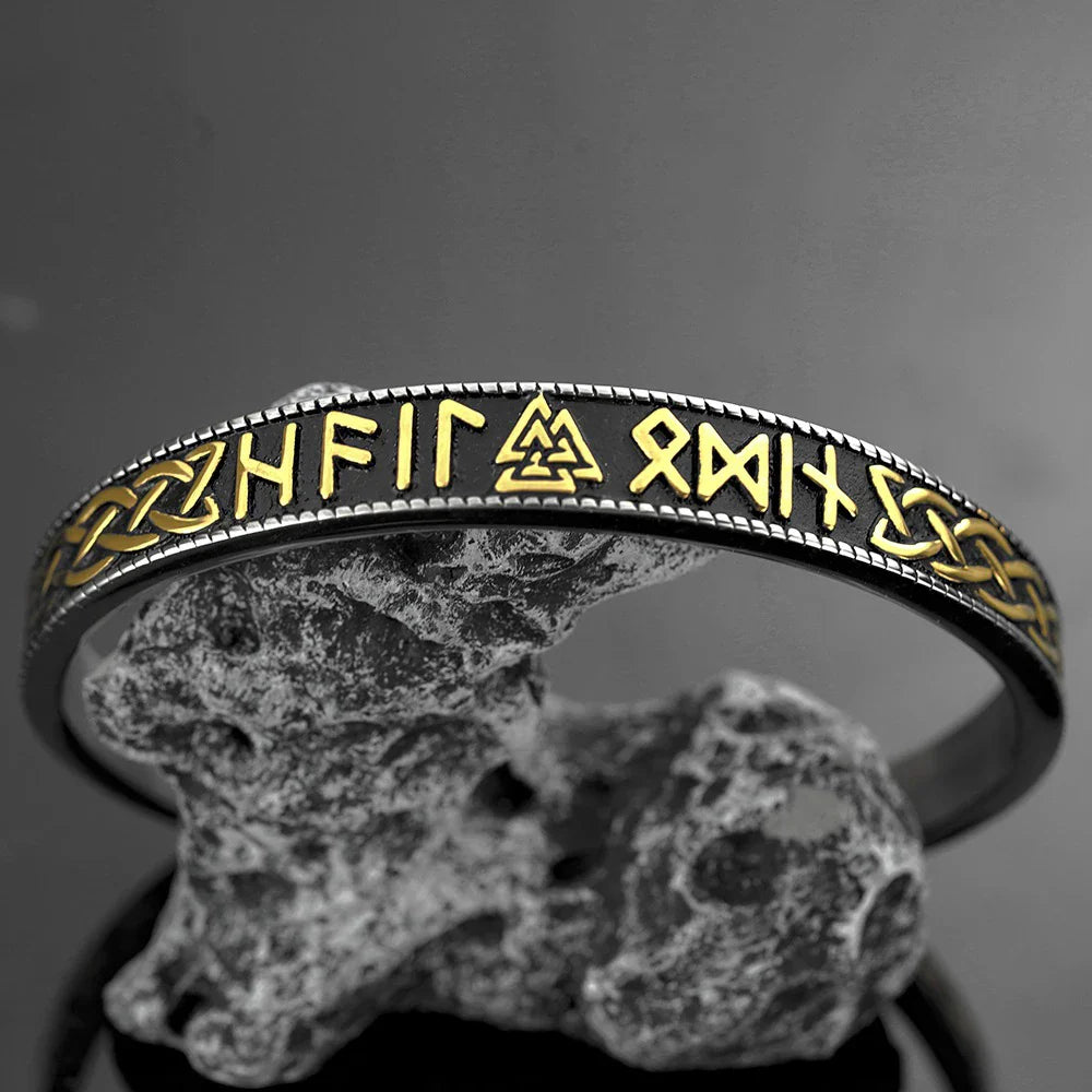 Bracelet Jonc Homme RUNES VALKNUT VIKING