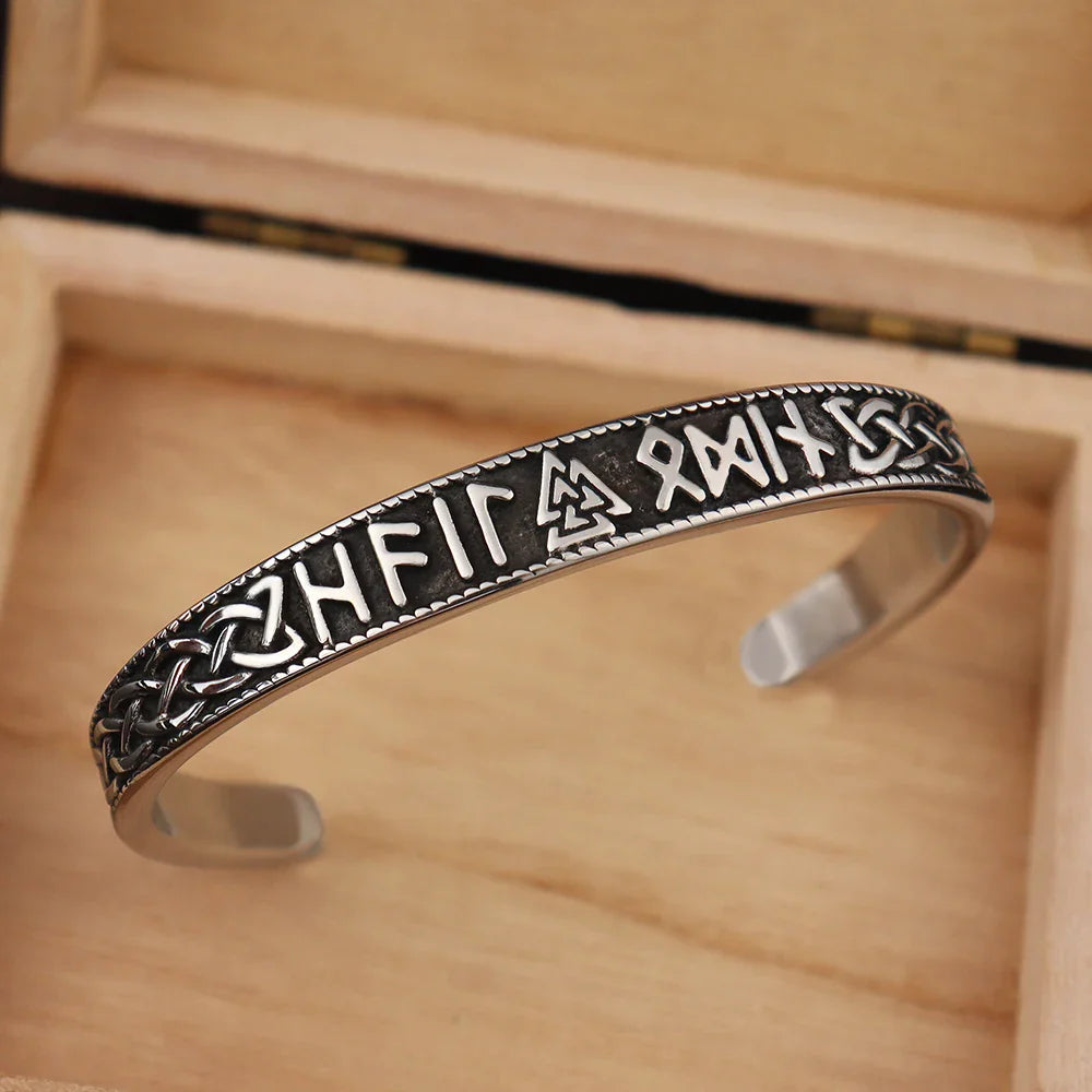 Bracelet Jonc Homme RUNES VALKNUT VIKING