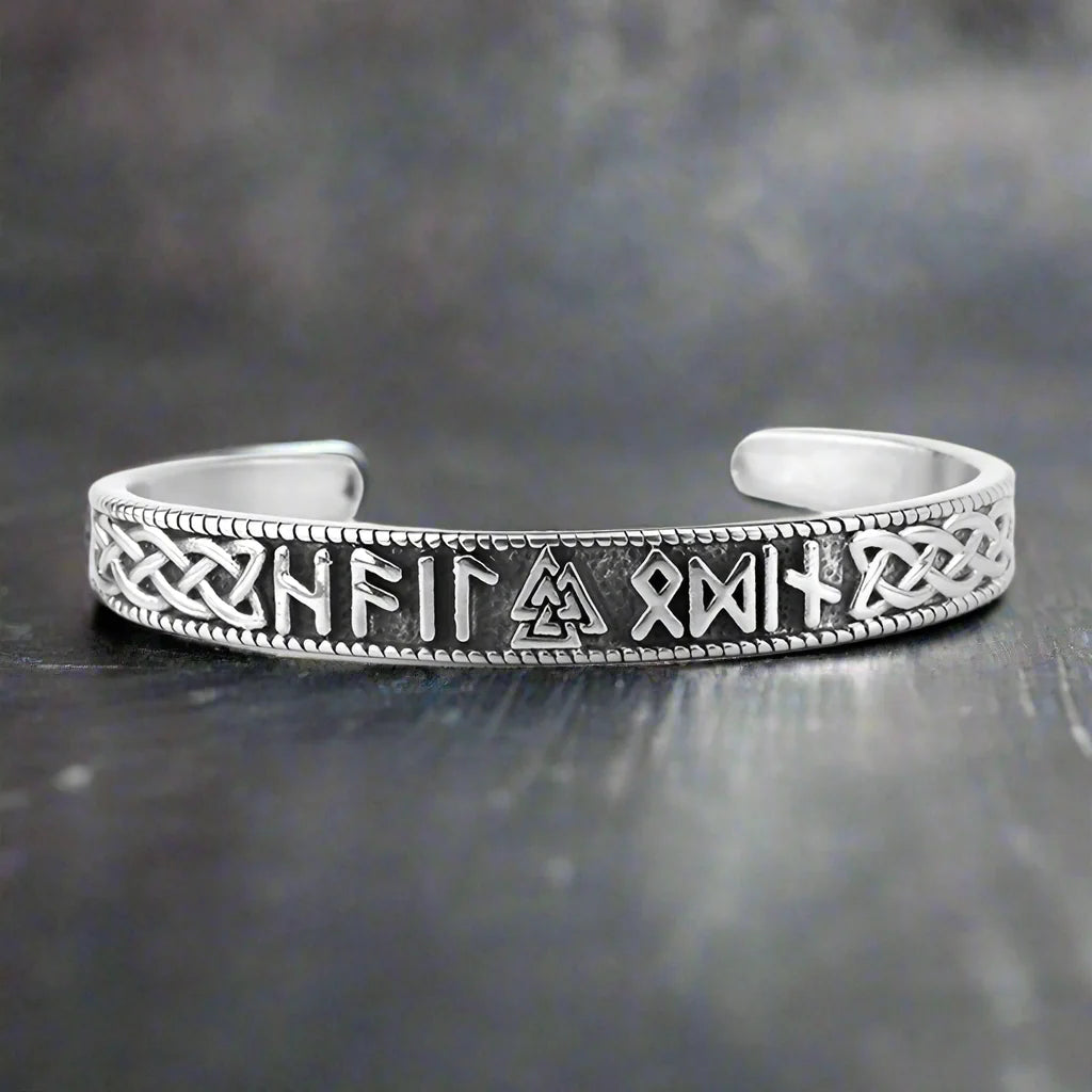 Bracelet Jonc Homme RUNES VALKNUT VIKING - Style