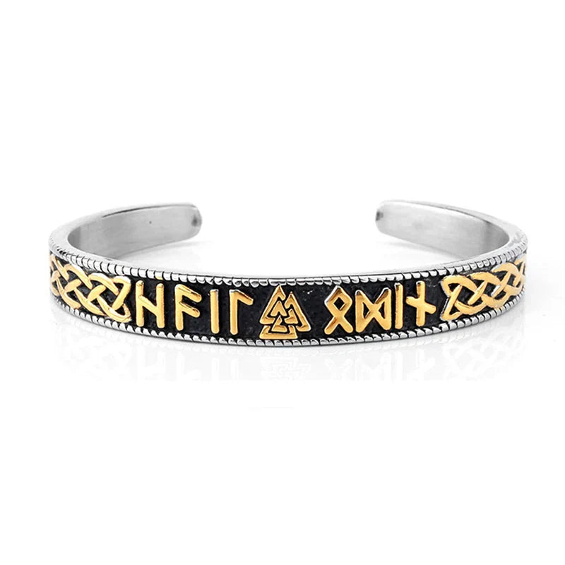 Bracelet Jonc Homme RUNES VALKNUT VIKING - Style B