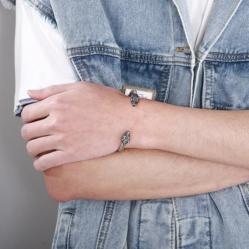 Bracelet Jonc Homme Viking SERPENT - Style B