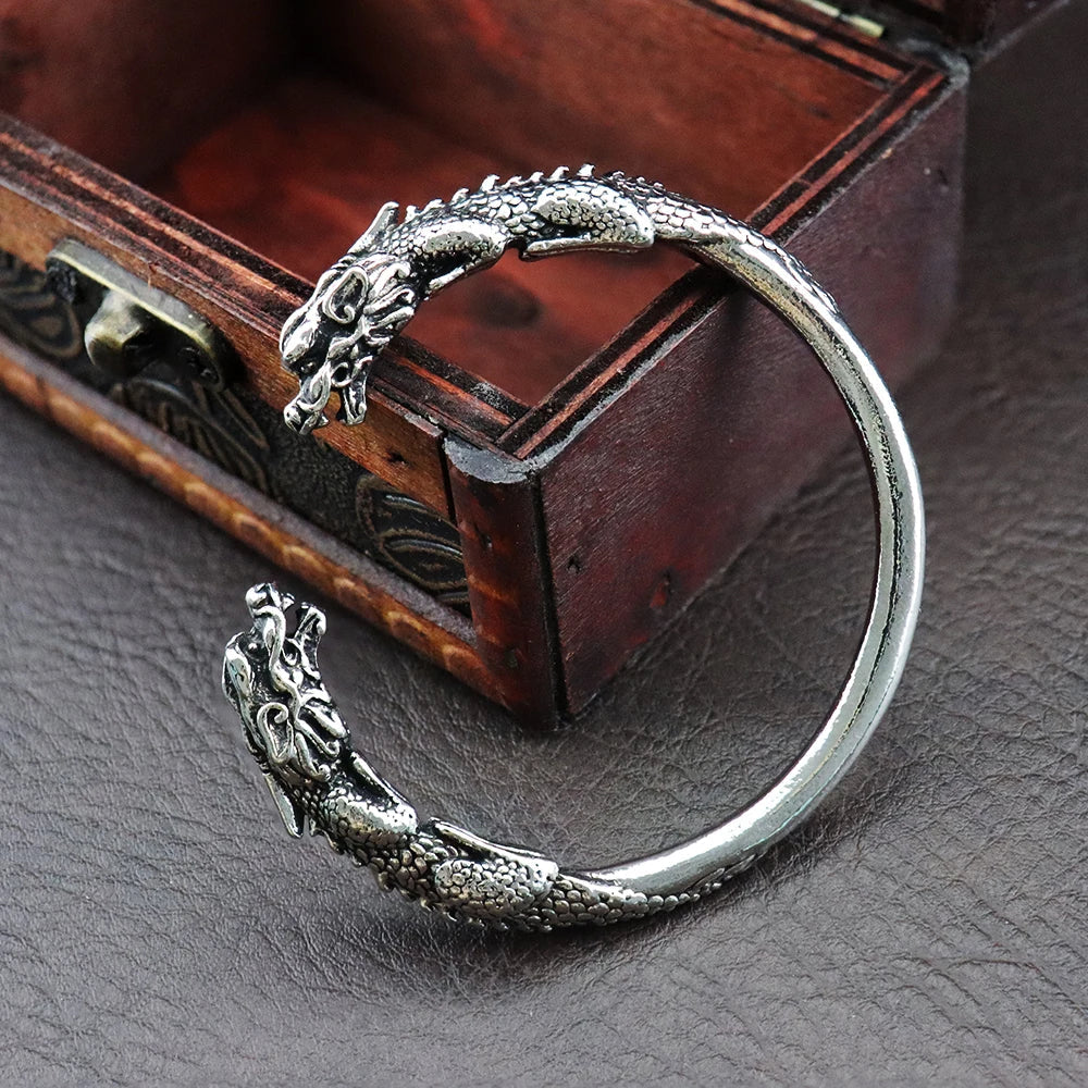 Bracelet Jonc Viking Homme DRAGON - Acier