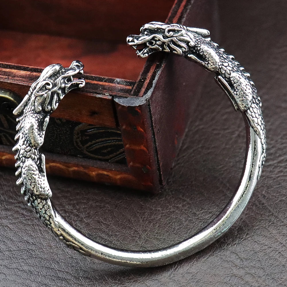 Bracelet Jonc Viking Homme DRAGON - Acier