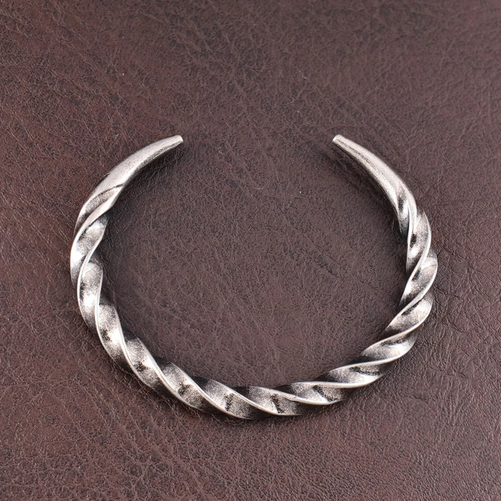 Bracelet Viking Jonc Homme TRESSE - Acier