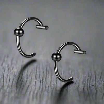 Faux Piercing Lèvre Homme BOULE NOIRE