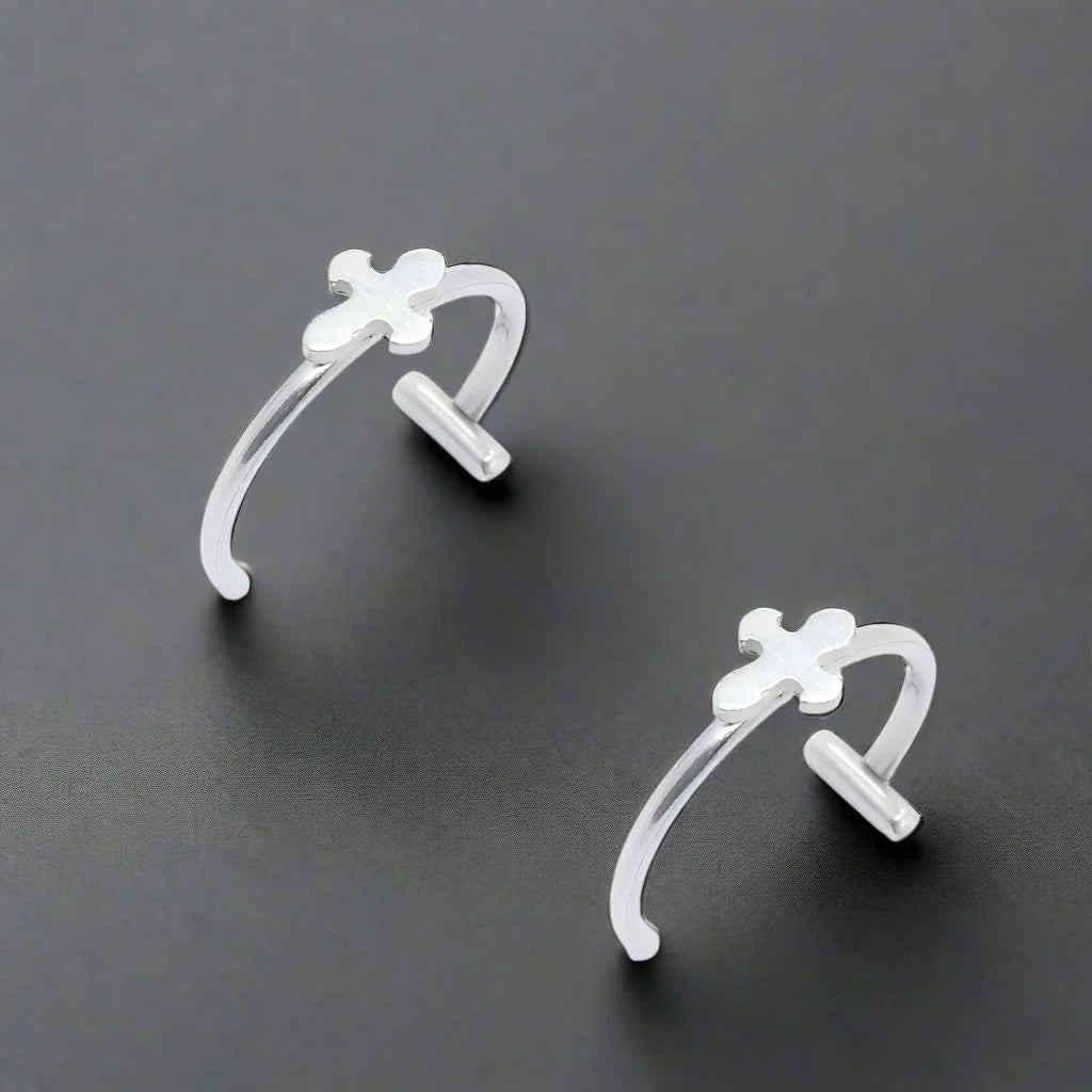 Faux Piercing Lèvre Homme CROIX ARGENT - cross