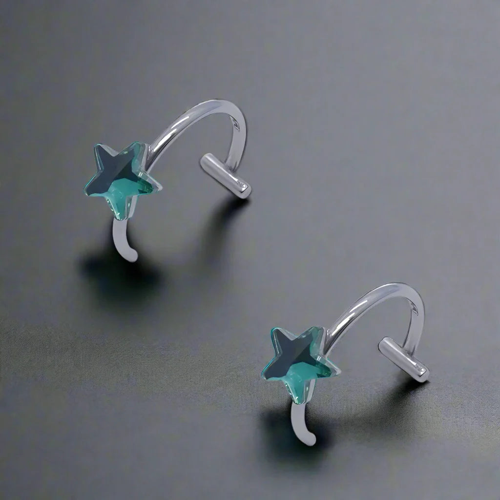 Faux Piercing Lèvre Homme ETOILE VERTE