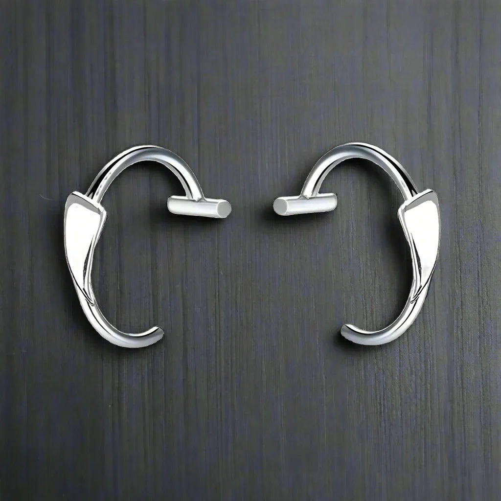 Faux Piercing Lèvre Homme VAGUE ARGENT - A silver
