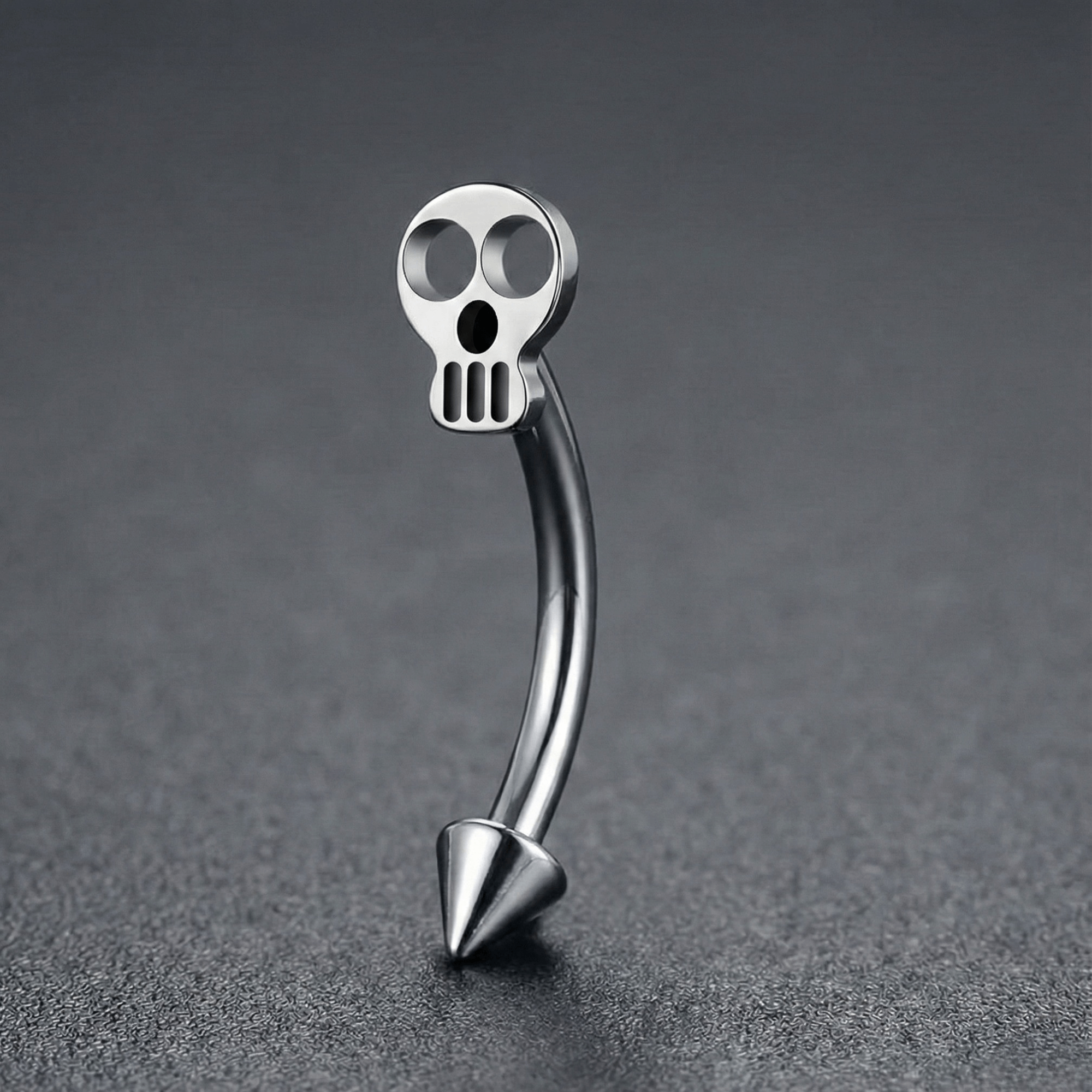 Piercing Nombril TÊTE DE MORT en Acier Inoxydable