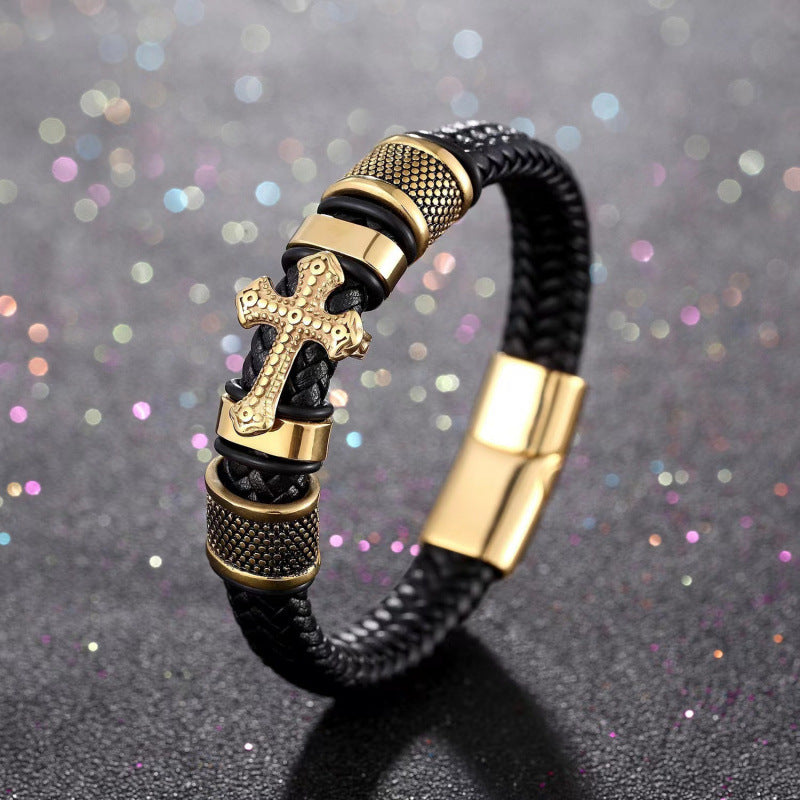 Herrenarmband Kreuz