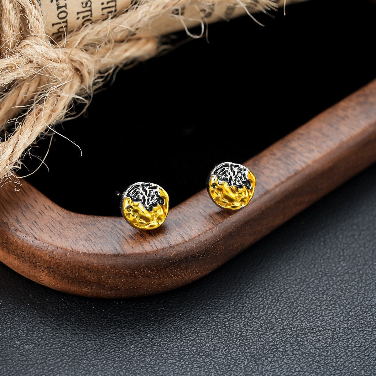 Puces d'Oreille Boule Pavee Homme (Paire)