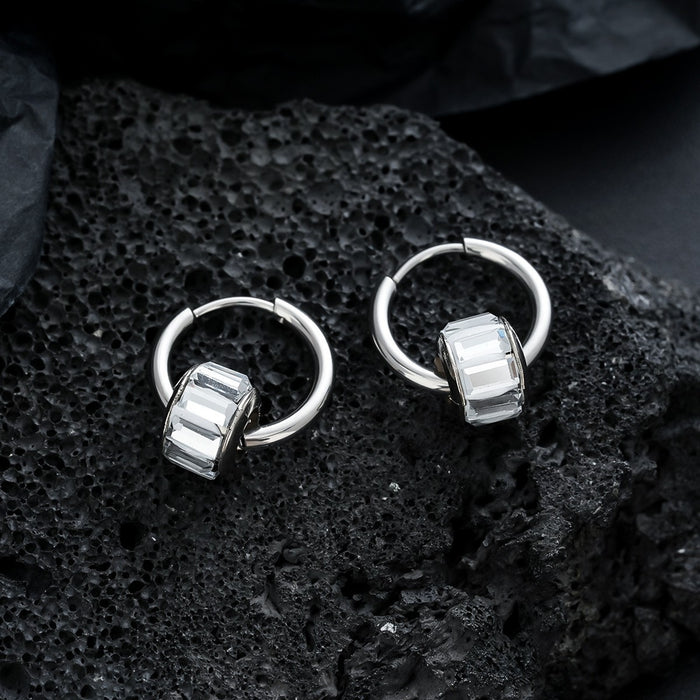 Boucles d'Oreille Homme Zircon (Paire)