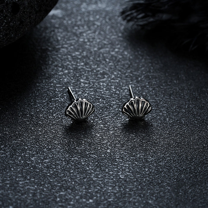 Puces d'Oreille Homme Coquillage Clou (Paire)