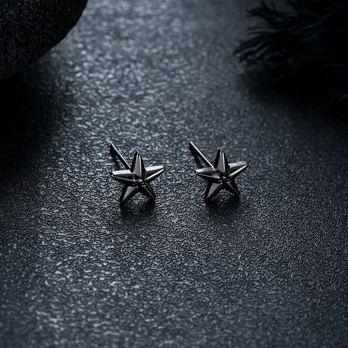 Puces d'Oreille Homme Etoile Clou (Paire)