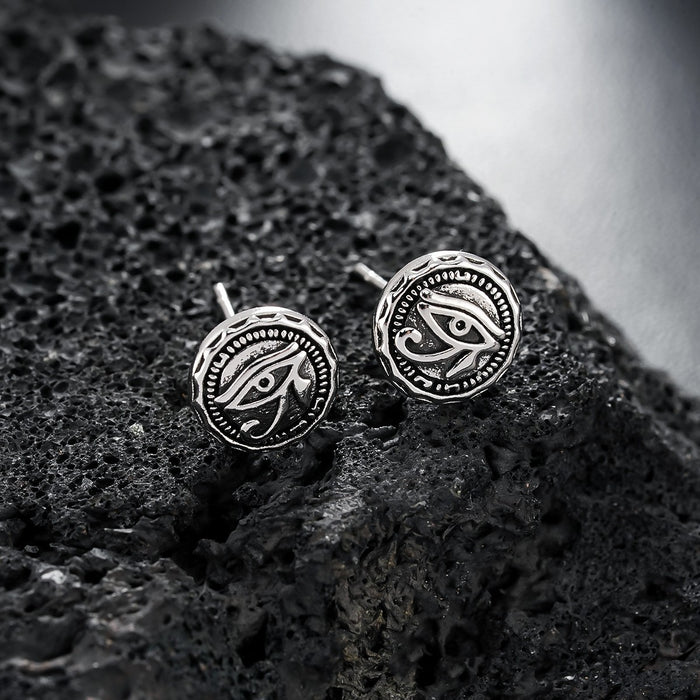 Puces d'Oreille Homme Oeil d'Horus Clou (Paire)