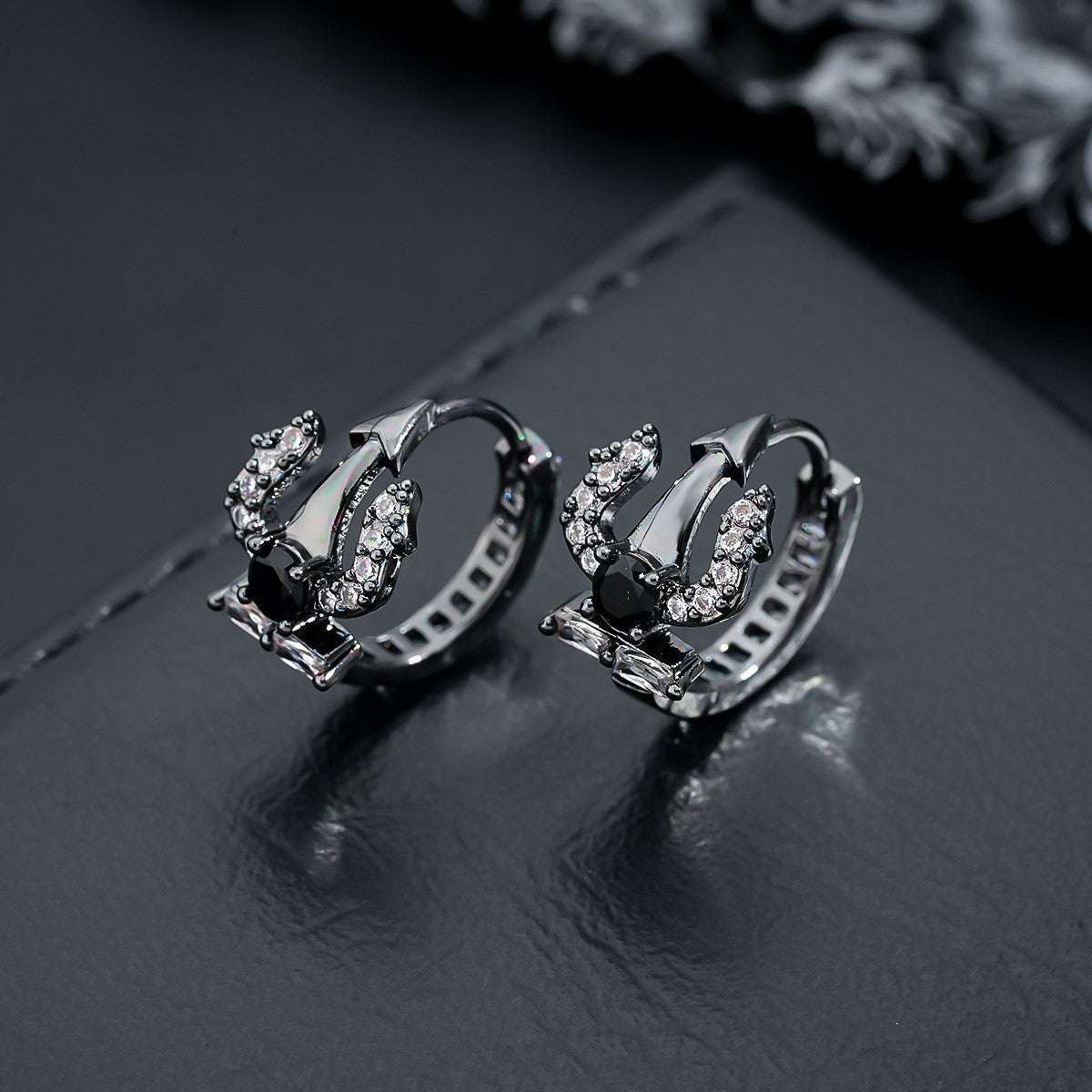 Boucles d'Oreille Homme Zircon (Paire)