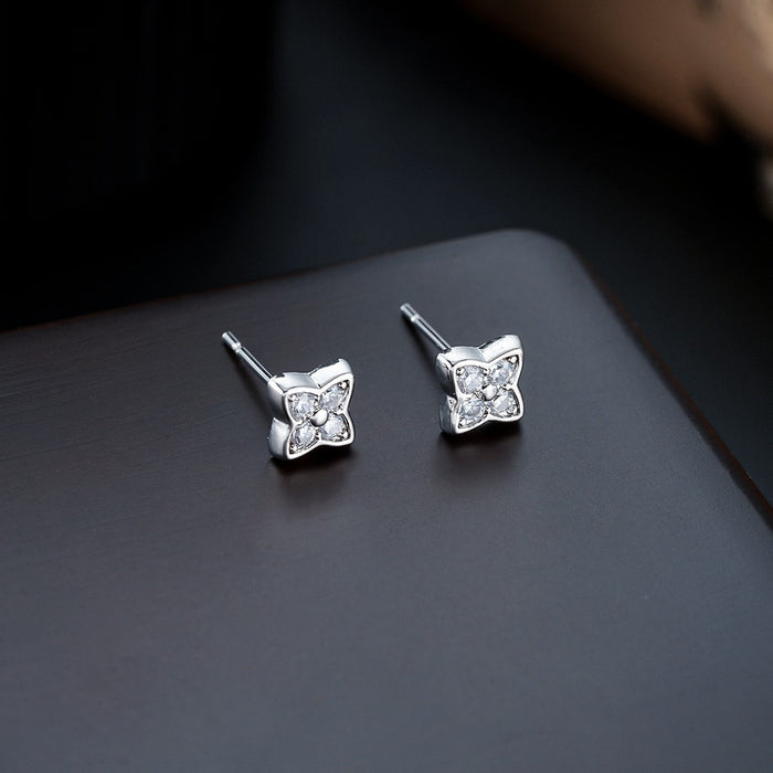 Puces d'Oreille Homme Trefle Clou (Paire)