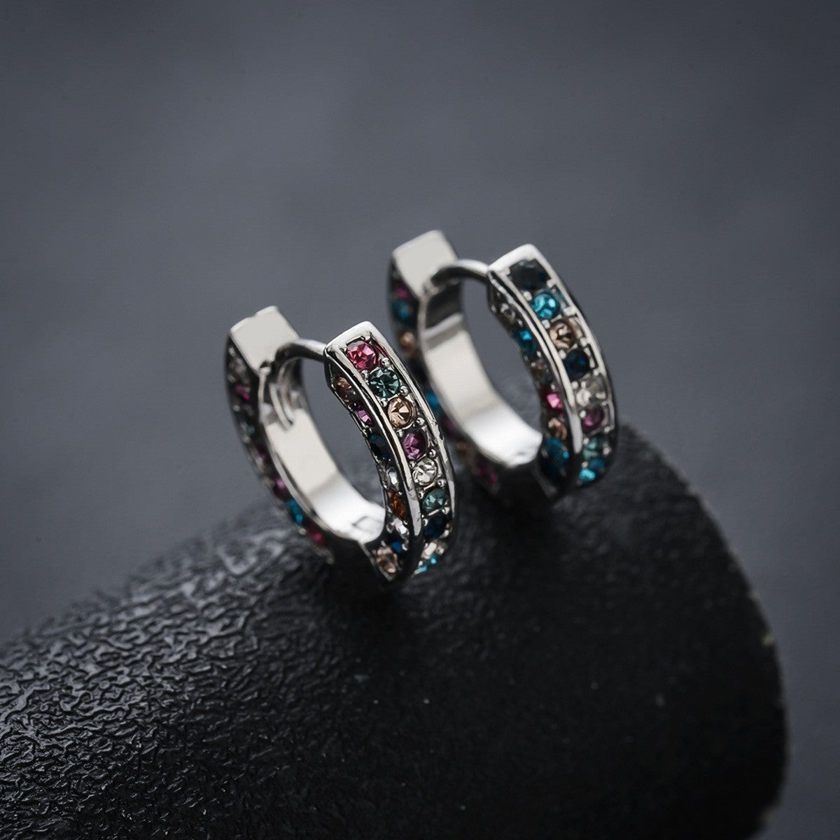 Boucles d'Oreille Homme Zircon (Paire)