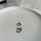 Creoles etoile acier