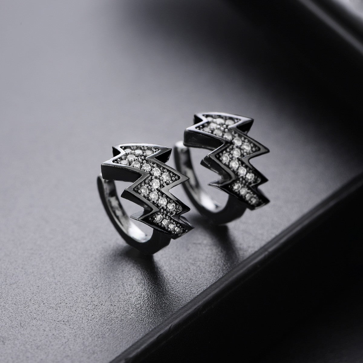 Ear Cuff Homme Zircon Eclair (Paire)