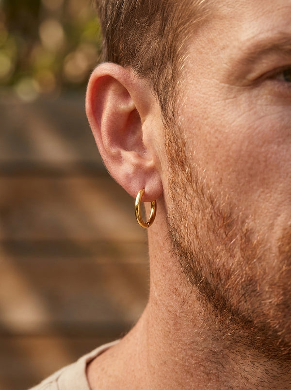 Boucle d’Oreille Homme ANNEAU OR (Paire) - Boucles d’oreilles