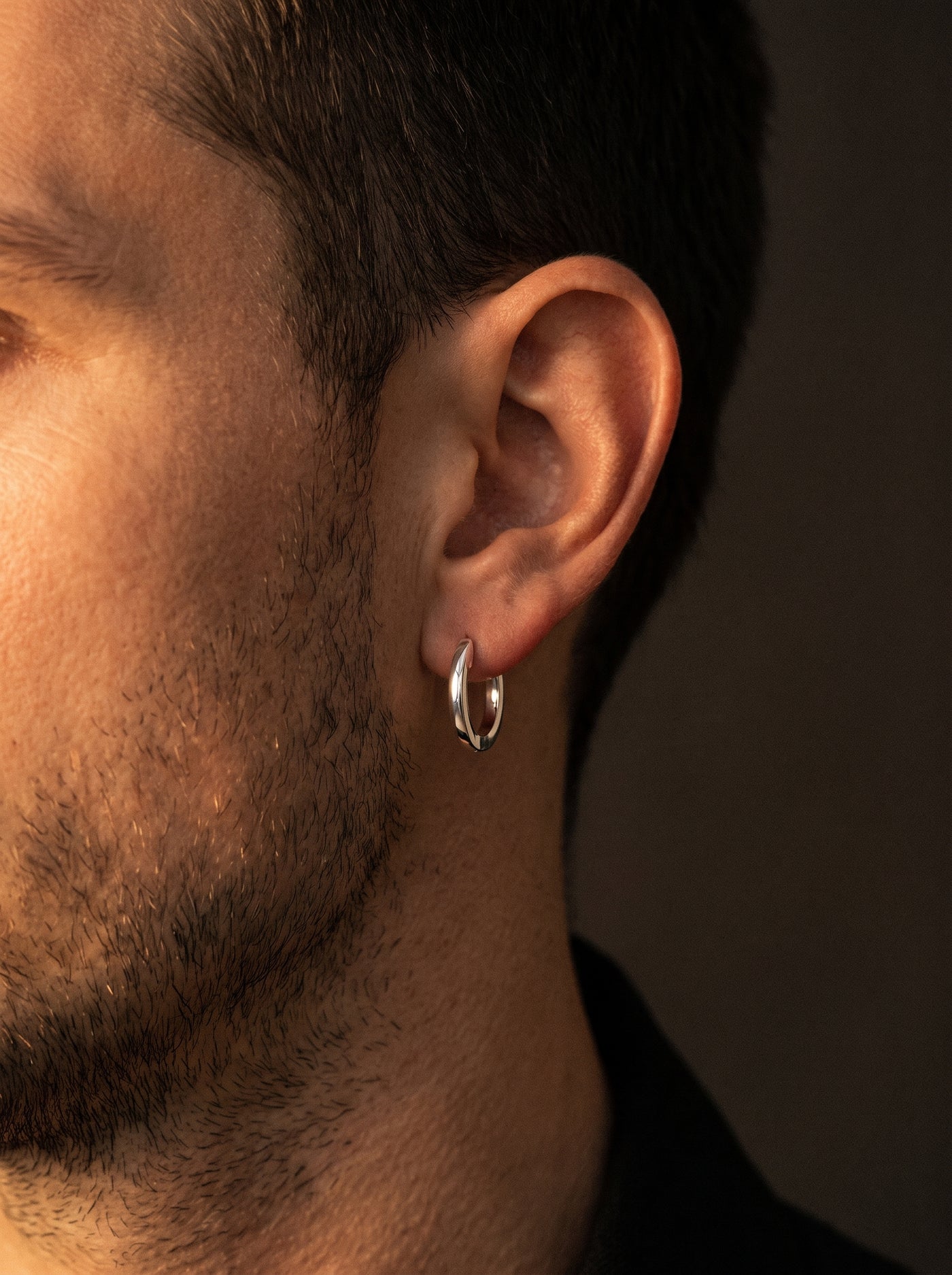 Anneau d'Oreille Homme Acier Inoxydable (Paire)