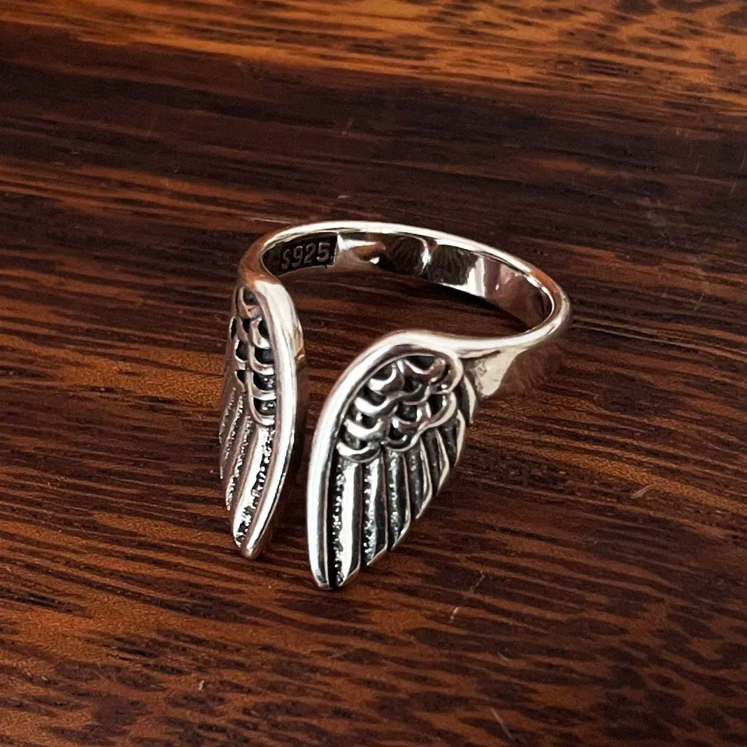 Bague Aile Argent 925 Ajustable