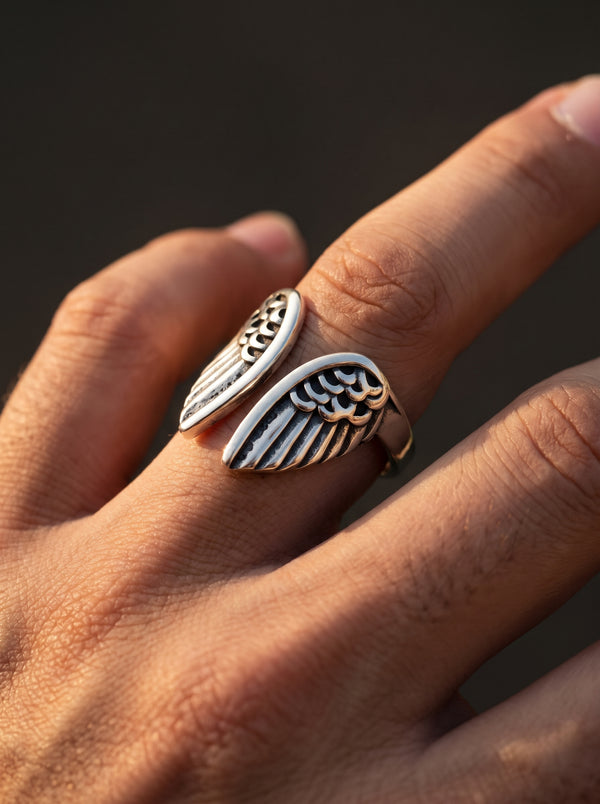 Bague Aile acier inoxydable Ajustable - Ajustable