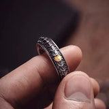 Bague Ajustable Écailles de Dragon en Argent (925) Taille Ajustable