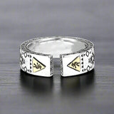Adjustable Ring Men Tribal Amerindian Indigineous - resizable / S0084
