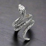 Bague Serpent Rétro en Argent - Argent / 1 / Ajustable