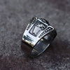 Men’s 316L stainless-steel rings for teens Retro skull gothic punk biker fashion Hip hop Jewelry Gifts free shipping