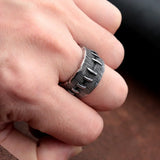 Bague Acier Gothique Suture