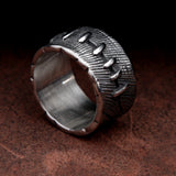 Bague Acier Gothique Suture