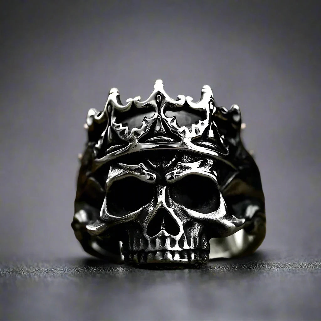 Bague Biker Homme Rock ROI DE LA MORT