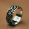 Adjustable Ring Men Celtic knotwork Circle of Life - resizable / S0110