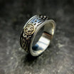 Adjustable Ring Men Knotwork Norse Celtic Britain - resizable / S0075