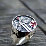 Bague Chevalier Templier Acier Inoxydable
