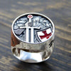 Bague Chevalier Templier Acier Inoxydable