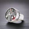 Bague Chevalier Templier Acier Inoxydable